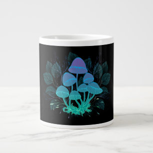 Caneca De Café Grande Toadstools em arbustos