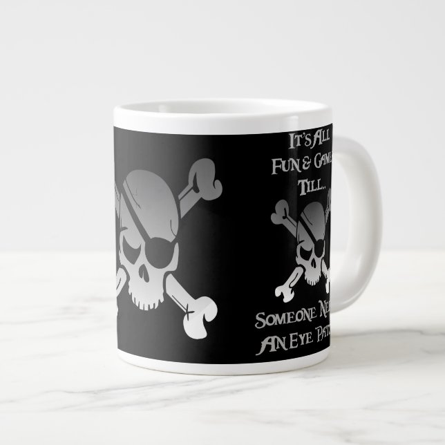 Caneca De Café Grande Toda diversão e jogos até... (Frente Esquerda)