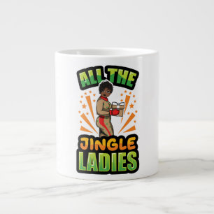 Caneca De Café Grande Todas as Mulheres de Jingle Natal Pajama Melanin X