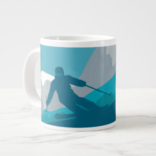 Caneca De Café Grande Todo esqui de montanha