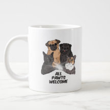 Todos os Pawts bem-vindos ao Jumbo Mug
