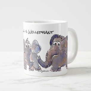 Caneca De Café Grande Todos são Elefantes de Cartoon Wellephant 3