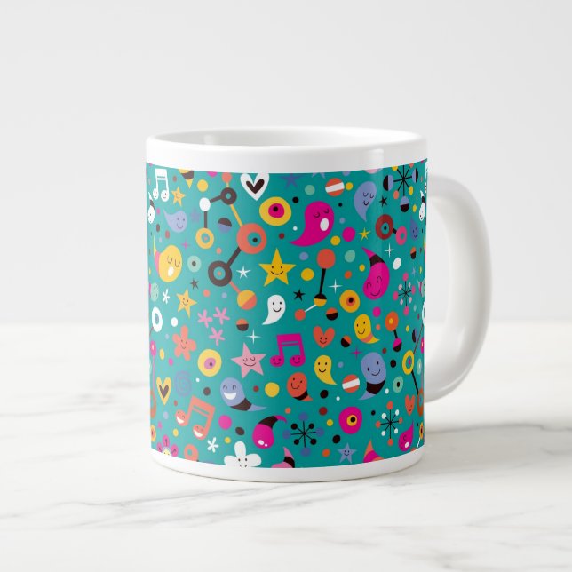 Caneca De Café Grande tom de desenho animado (Frente Esquerda)