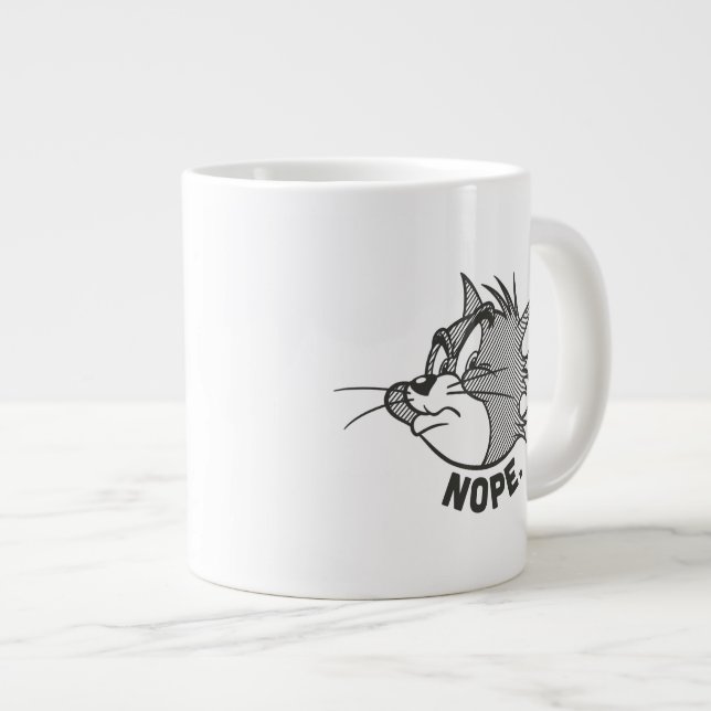 Caneca De Café Grande Tom E Jerry | Tom Diz Não (Frente Esquerda)