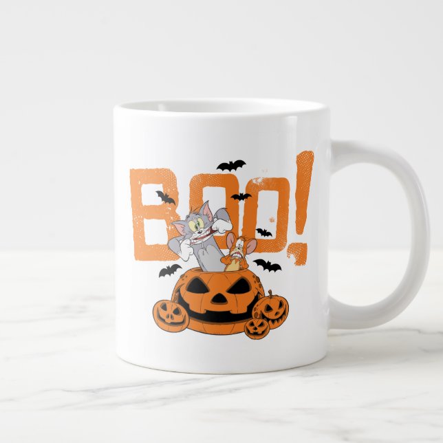 Caneca De Café Grande Tom & Jerry | Boo Feliz Halloween (Direita)