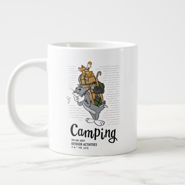 Caneca De Café Grande Tom & Jerry Camping (Esquerda)