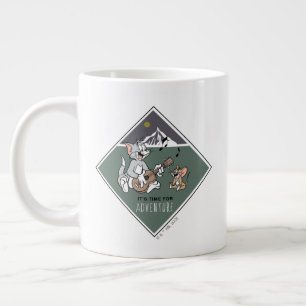 Caneca De Café Grande Tom & Jerry "Está na hora da aventura"