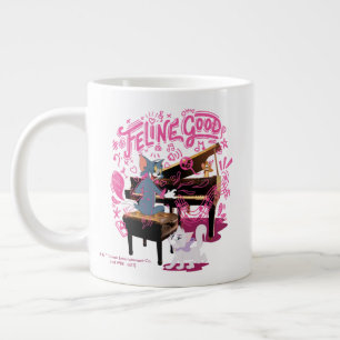 Caneca De Café Grande Tom & Jerry Jogam Piano - Felino Bom