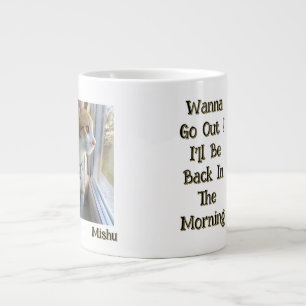 Caneca De Café Grande Tomcat, Foto E Nome Personalizáveis, Texto Engraça