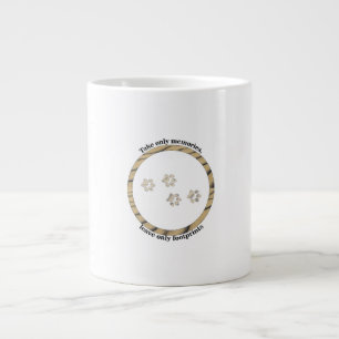 Caneca De Café Grande Tome apenas memórias, deixe apenas pegadas.