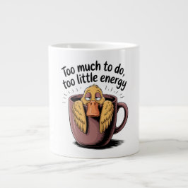 Caneca De Café Grande Too Much to Do Too Little Energy Coffee Mug – Funn