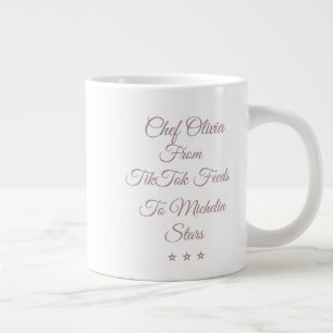 Caneca De Café Grande Top de Chef Engraçado Personalizado