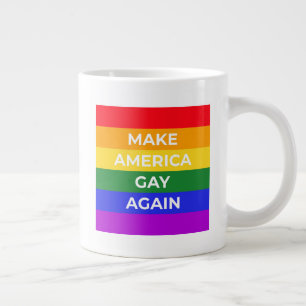 Caneca De Café Grande Tornar a América Gay novamente