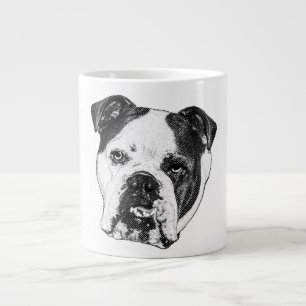 Caneca De Café Grande Torneira de Bulldog de Ponta Brilhante