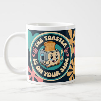 Caneca De Café Grande Torrada otimista com polegar para cima estilo hipp