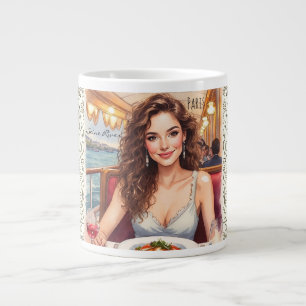 Caneca De Café Grande Torre Eiffel, Cruzeiro Romântico em Bateaux Parisi