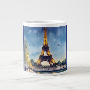 Caneca De Café Grande Torre Eiffel, Paris, Uma Noite Mágica no Eiffel