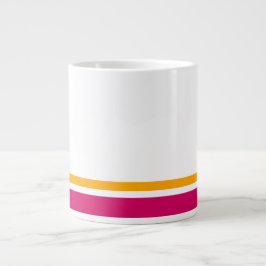 Caneca De Café Grande Torres Amarelos De Esportes Brancos E Cor-De-Rosa