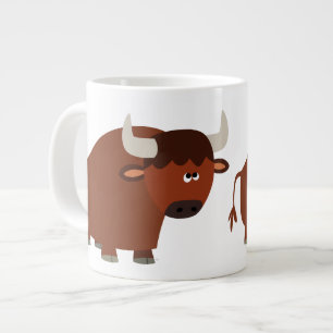 Caneca De Café Grande Touro de Cartoon Bonito Jumbo Mug