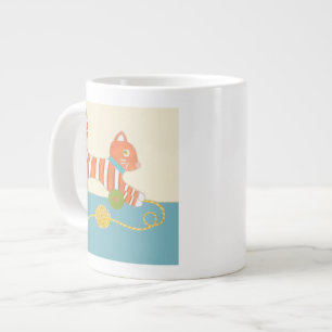 Caneca De Café Grande Toy Cat com Ball of String