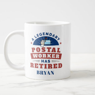 Caneca De Café Grande Trabalhador Postal Aposentado Presente de Aposenta