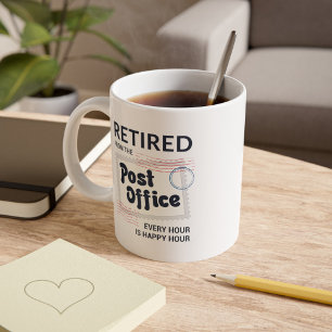 Caneca De Café Grande Trabalhador Postal Aposentadoria Carteiro Engraçad