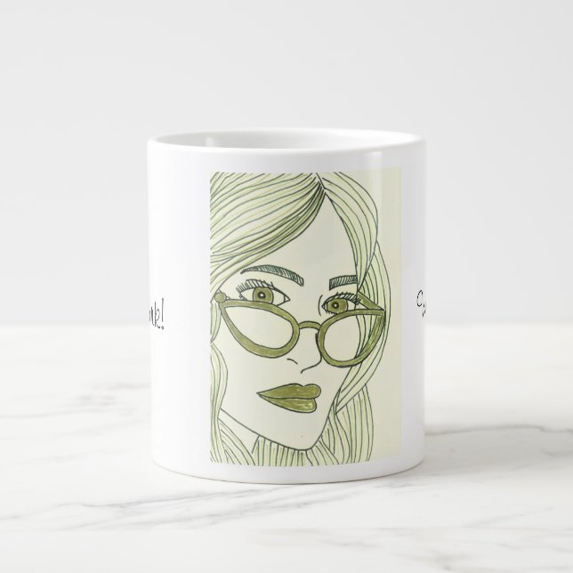 Caneca De Café Grande Trabalho (Frente)