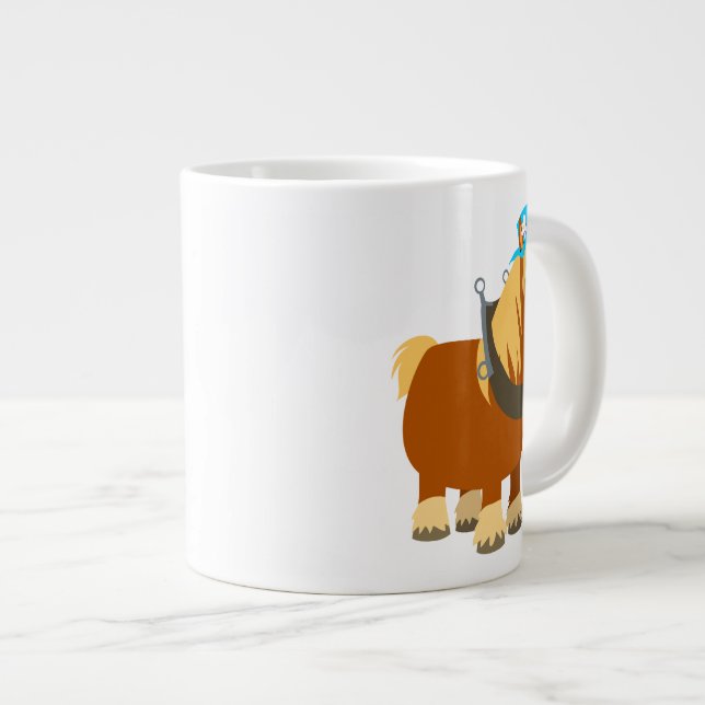 Caneca De Café Grande Traço de cartoon breton Horse Jumbo Mug (Frente Esquerda)