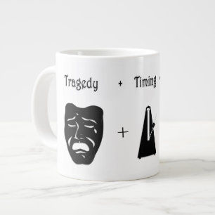 Caneca De Café Grande Tragédia + Timing Igual a Teatro de Comédia Por De