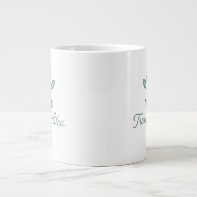 Caneca De Café Grande Tranquilitea Funny Calm Tea Lover (Frente)