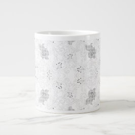 Caneca De Café Grande Transparent Grid Overlay – Editable PNG Texture