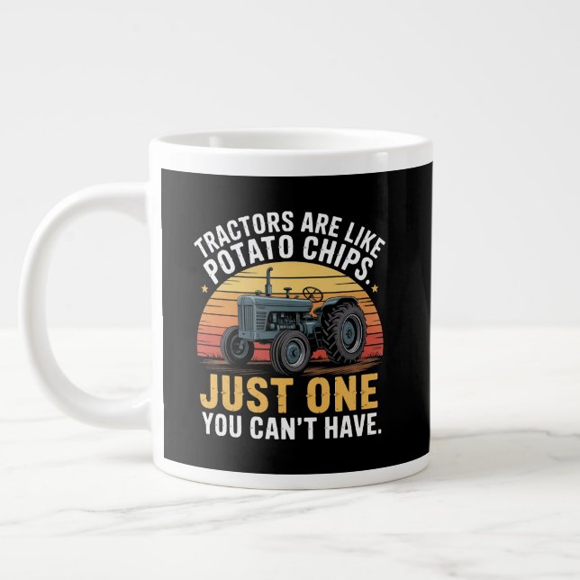 Caneca De Café Grande Tratores São Como Batatas Fritas (Esquerda)