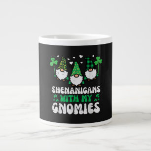 Caneca De Café Grande Travessuras de São Patrício Com Gnomies Gnomos