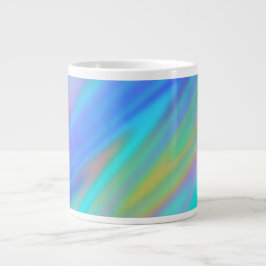 Caneca De Café Grande Trendy luxuoso azul roxo, azul, holográfico