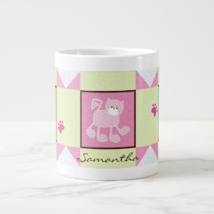 Caneca De Café Grande Três Gatos Sair Do Bloco Jumbo Mug