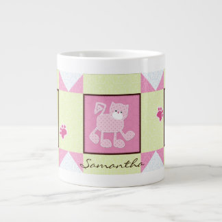 Caneca De Café Grande Três Gatos Sair Do Bloco Jumbo Mug
