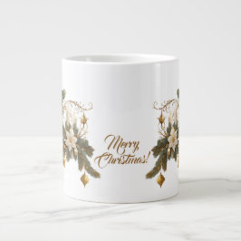 Caneca De Café Grande Três velas brancas Natal