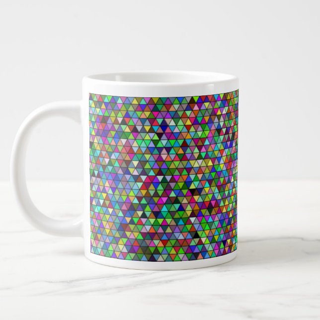 Caneca De Café Grande Triângulos 20oz Mug (Esquerda)
