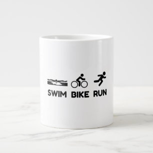 Caneca De Café Grande Triathlon Natação Bike Run