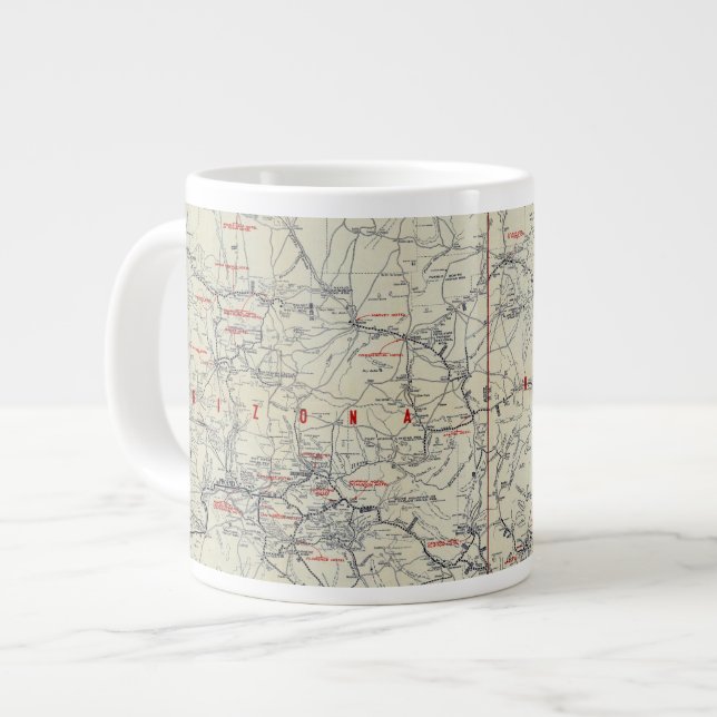 Caneca De Café Grande Trilhos Automáticos de 1925 para Rand McNally (Frente Esquerda)