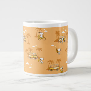 Caneca De Café Grande Trippin rodoviário   Amendoins Snoopy Beach Patter