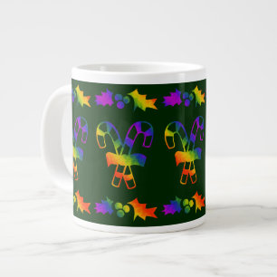 Caneca De Café Grande Trippy Holly Canes