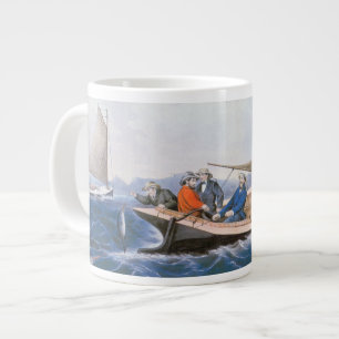 Caneca De Café Grande Trolando para Blue Fsh da costa de Maine