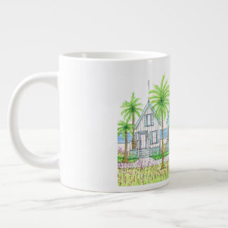 Caneca De Café Grande Tropical Beach Shack Jumbo Mug
