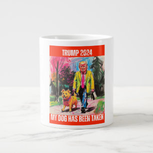 CANECA DE CAFÉ GRANDE TRUMP 2024 MEU CACHORRO FOI TOMADO
