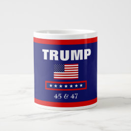 CANECA DE CAFÉ GRANDE TRUMP MELHOR PRESIDENTE DE TODOS OS TEMPOS 45 & 47