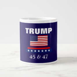 CANECA DE CAFÉ GRANDE TRUMP MELHOR PRESIDENTE DE TODOS OS TEMPOS 45 & 47