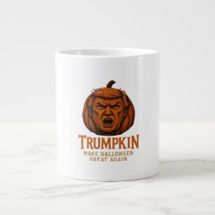 Caneca De Café Grande Trumpkin. Faça o Excelente de Halloween novamente