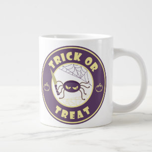 Caneca De Café Grande Truque ou tratamento da aranha sanduíche estilo M