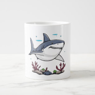 Caneca De Café Grande Tubarão